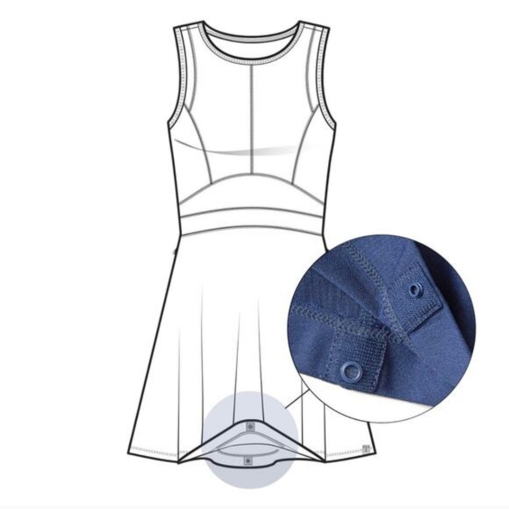 Title Nine Bia Romper Dress XL Convertible Snap Closure Shelf Bra Pockets - Picture 8 of 9